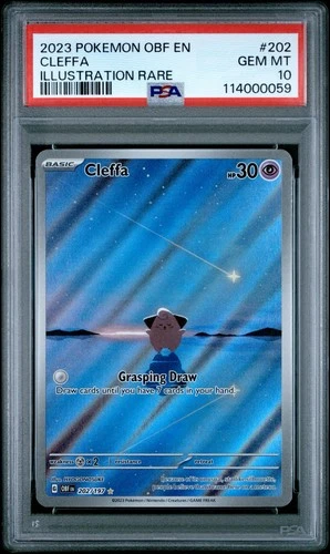 Cleffa 202/197 SV03: Obsidian Flames Illustration Rare PSA 10
