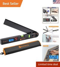 Aluminum Digital Angle Finder Protractor 225° with Backlit LCD - Easy & Accurate