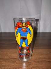 Vintage Pepsi Super Series 1976 Drinking Glass SUPERMAN D.C. Comics Clean 