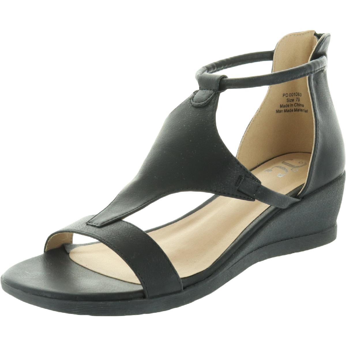 Женские босоножки на танкетке Trayle черного цвета из коллекции J.C. шириной 6,5 (C, D, W) BHFO 9269