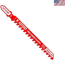 Carbide Jig Saw Blade, T-Shank, 4" Length, 6 TPI