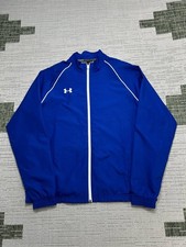 Under Armour All Season Gear Jacket Mens Medium Blue Raglan Sleeve Full Zip