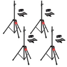 5 Core Speaker Stand 4Pcs Adjustable PA DJ Tripod Monitor Stands w 35mm Insert