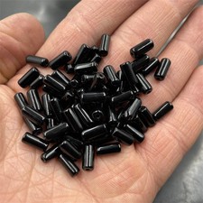 10Pc 4 9Mm Black Glass Tube Bead Barrel Column Diy Jewelry Accessories