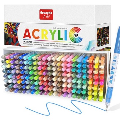 Guangna Acrylic Gel Pens 168 Color Colored Pens For Journaling Coloring Books