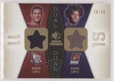 2008-09 SP Rookie Threads Dual Gold 29/50 Brook Lopez Robin #RTD-LL l8x