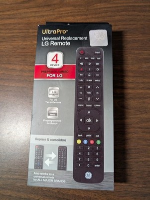 UltraPro Universal Replacement Remote Control 4-Device -Preprogrammed LG & Roku 