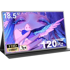 18.5" 120Hz Portable Gaming Monitor 1080P Full HD with Leather Case For PS4 5