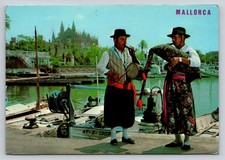 Mallorca Spain Postcard Xeremiers Musicians Palma Cathedral Bagpipes