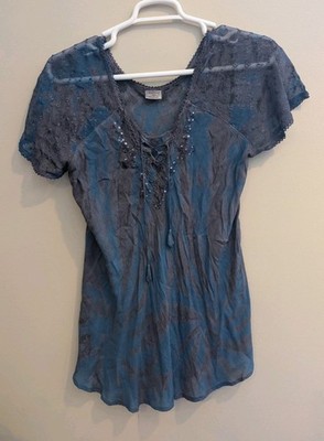 Whimsigoth Fairy Grunge Black Blue Embroidered Sequin Renaissance Plus Vampire