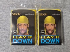 FIRSTLINE - SLEEK Wave Cap / Do Rag, Gold 2-Pack