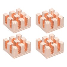 4 Pcs Copper Heatsink 10x10x6mm, Heat Sink Cooler Radiator for Raspberry Pi