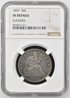 1859 United States Seated Liberty 50c NGC XF Details Cleaned