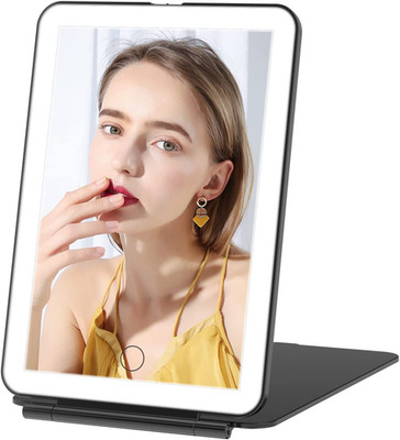 FUNTOUCH Schminkspiegel Mit 72 LED Leuchten, Wiederaufladbarer Tragbarer Reisesp