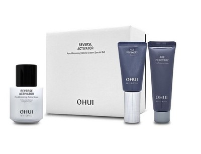 OHUI REVERSE ACTIVATOR Pore Minimizing Retinol Cream 50mL Set Anti-Aging