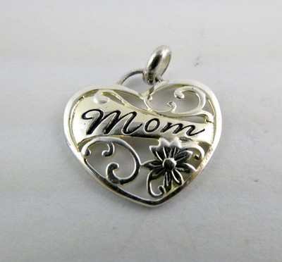 JCM Jacmel Mauritius Punze Sterlingsilber Mama Herz Anhänger 1,4 g 925,75 Zoll