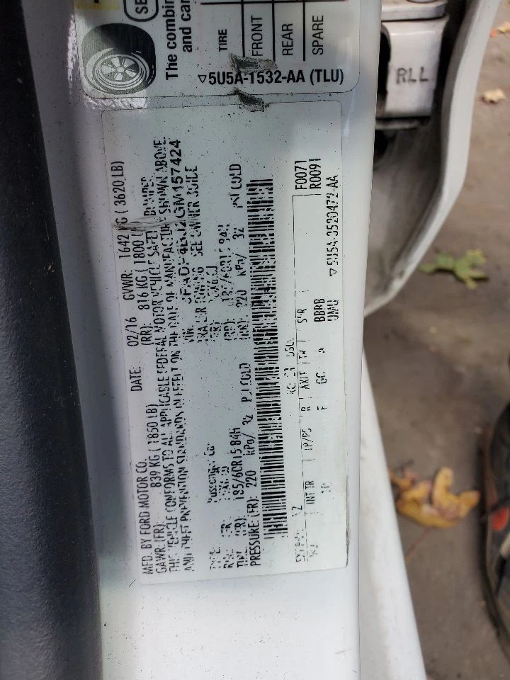 Used Left Headlight Assembly fits: 2016 Ford Fiesta chrome trim Left Grade A - Изображение 3 из 4