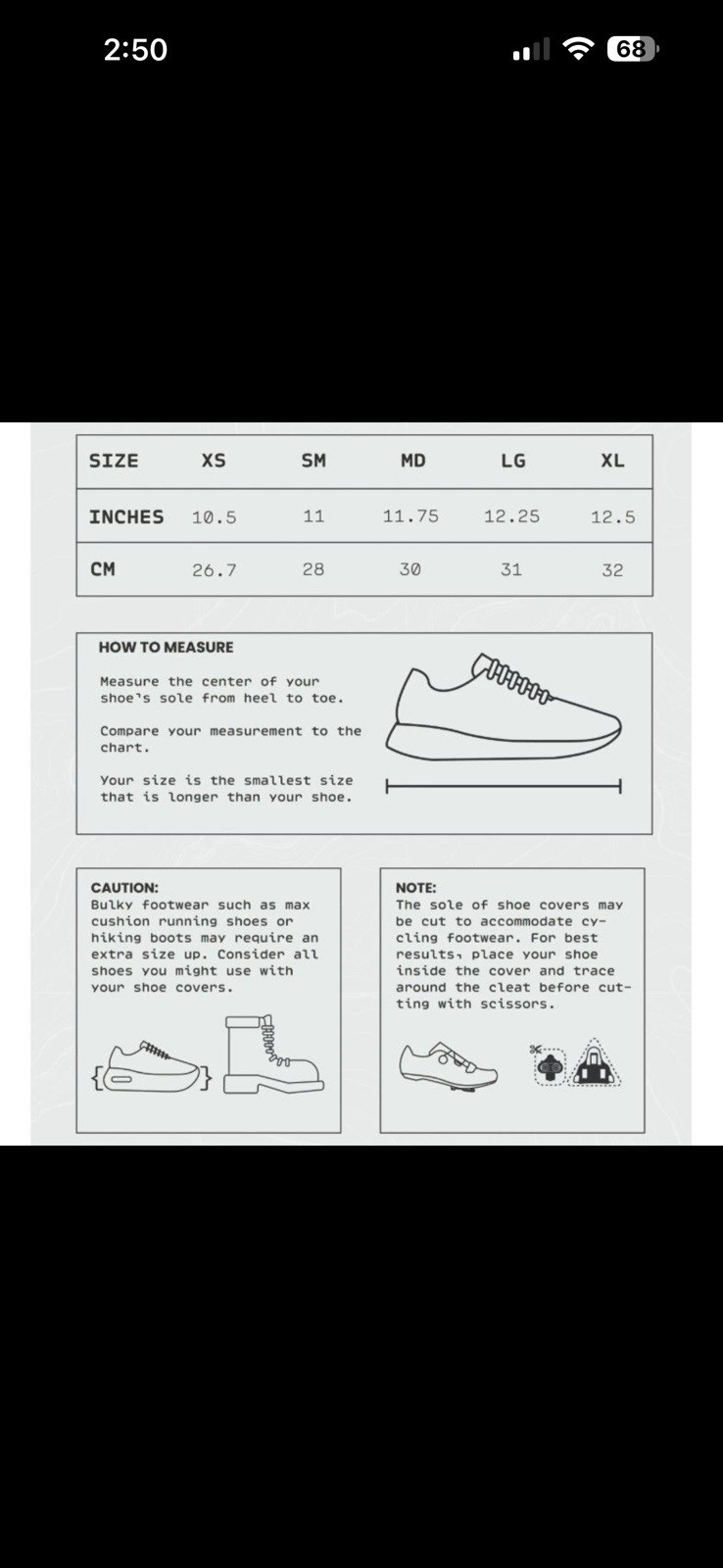 Showerpass Shoe Covers Med.  Waterproof  For Shoes No Big Than 11.75 Inches