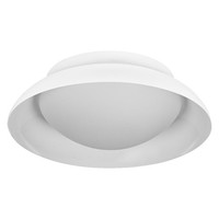 Deckenleuchte Glas Stahl Weiß Blendarm Osram E27 Ø30,5Cm Rund Deckenlampe BüRo