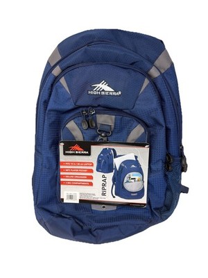 High Sierra Navy Blue Gray Backpack School Travel Bag Bookbag