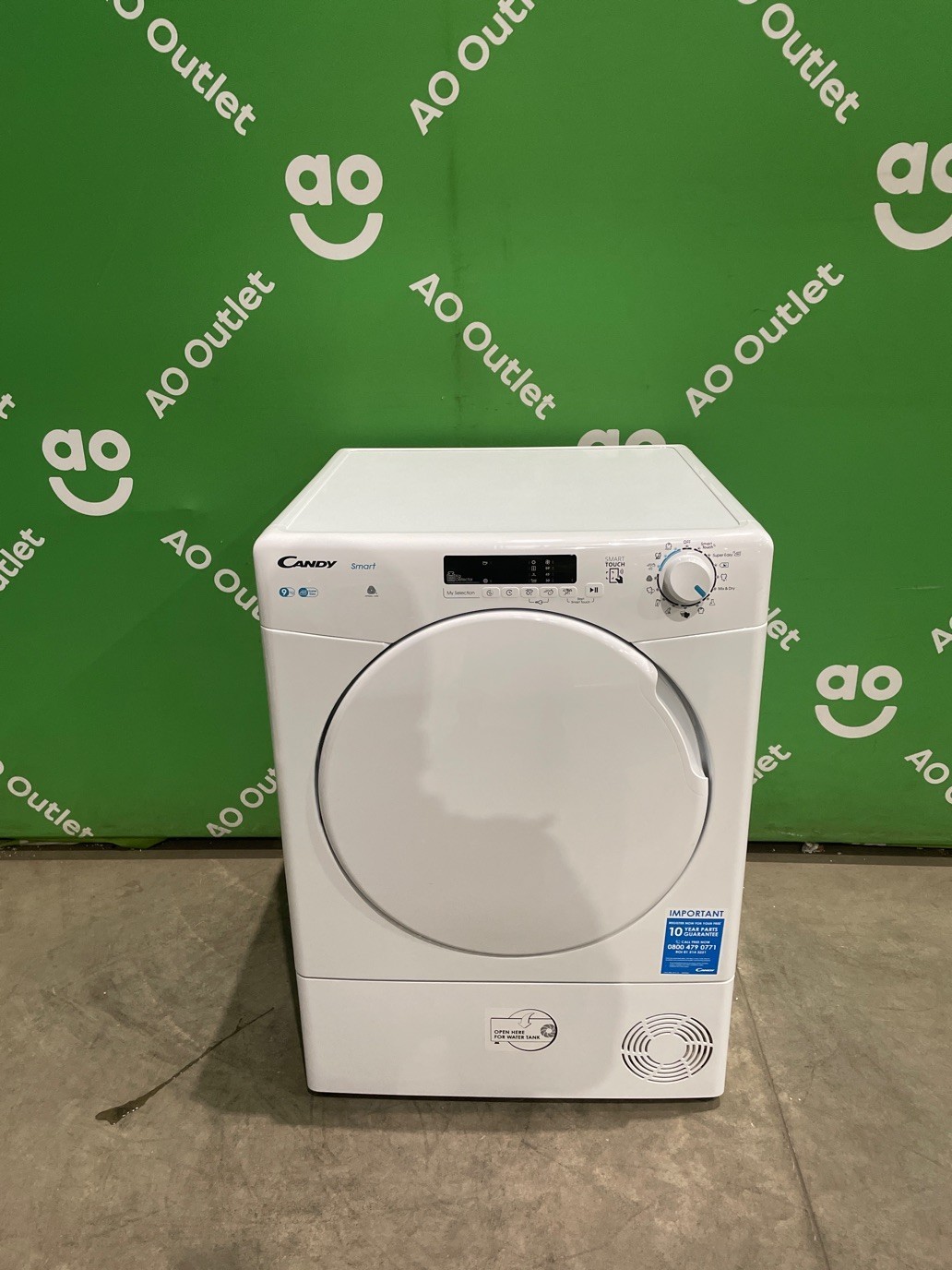 Candy Condenser Tumble Dryer Smart 9Kg White B Rated CSEC9DF #LF121073