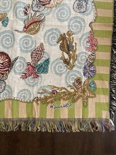 Susan Welsh Überwurf Decke Sea Shells Costal Goodwin Weavers - Bild 2 von 5