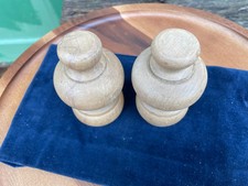 Pair of Turned Beech Curtain Finials | 11cm Long | 45mm Base | Versatile De