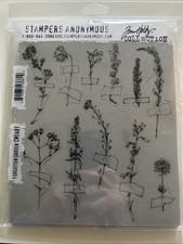 NEW Tim Holtz Stampers Anonymous Stamp Set FORGOTTEN GARDEN CMS481 Flowers