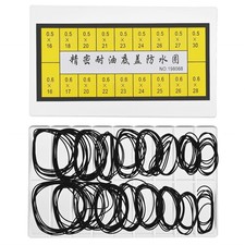 180Pcs O Ring Watch Gasket, 18 Types Rubber Seal O Ring Watch Back Gasket Set Ru