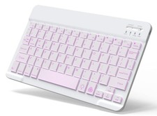 Backlit Bluetooth Keyboard Small Portable Wireless Keyboard Rechargeable Illu...
