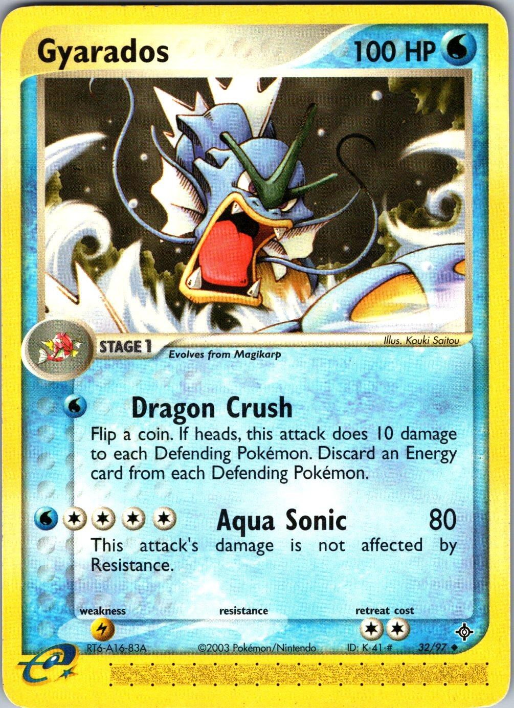 Gyarados 32/97 Uncommon Dragon Pokemon Moderately Played
