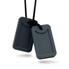 Sensory Chew Necklace for Kids, Oral Motor Aids 1 Count Pack of 1 , Gray