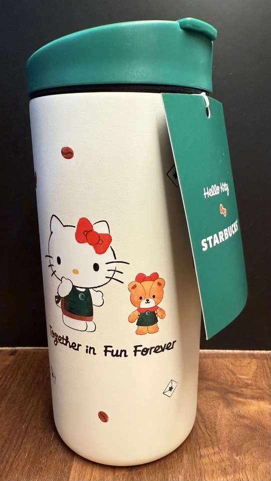 星巴克 x Hello Kitty 2025 限量不锈钢玻璃杯 12 盎司全新快速发货 — 第 4/4 张图片