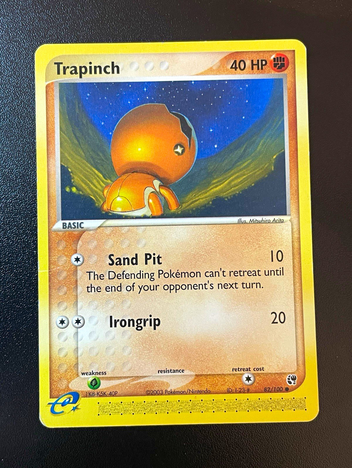 Pokemon TCG EX Sandstorm Trapinch 82/100 Unlimited EN 40HP Common