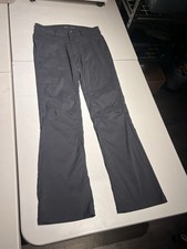Prana Pants Women's 8 Black Halle Straight Hiking Outdoor Cotton Nylon 32x35