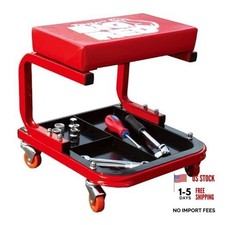 Torin Tr6300 Rolling Creeper Garageshop Seat Padded Mechanic Stool Medium Red