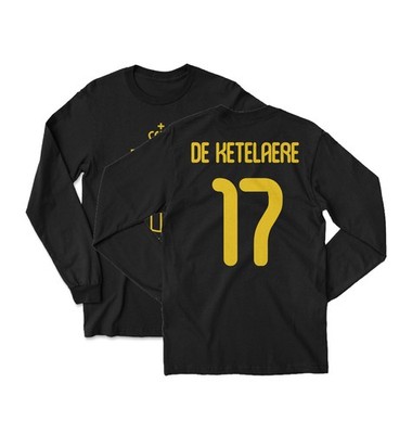 Belgium 2026 De Ketelaere 17 Two-Sided Jersey Style Long Sleeve T-Shirt