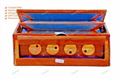 Manuelle Shruti Box Swar Peti Swarpeti Naturholz Farbe 12 Noten Musik