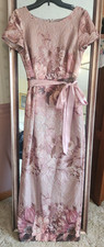 Adrianna Papell Melinda Dress Painted Floral Pattern Sz 8 Wedding Formal