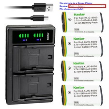 Kastar Battery LTD2 Charger for Kodak KLIC-8000 Kodak Z712 IS Kodak Z812 IS