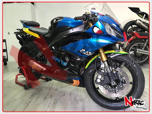 Kit Carena Completa ABS Verniciata Yamaha YZF R6 2006/07 Replica Shark Blu/Rossa - Picture 2 of 9