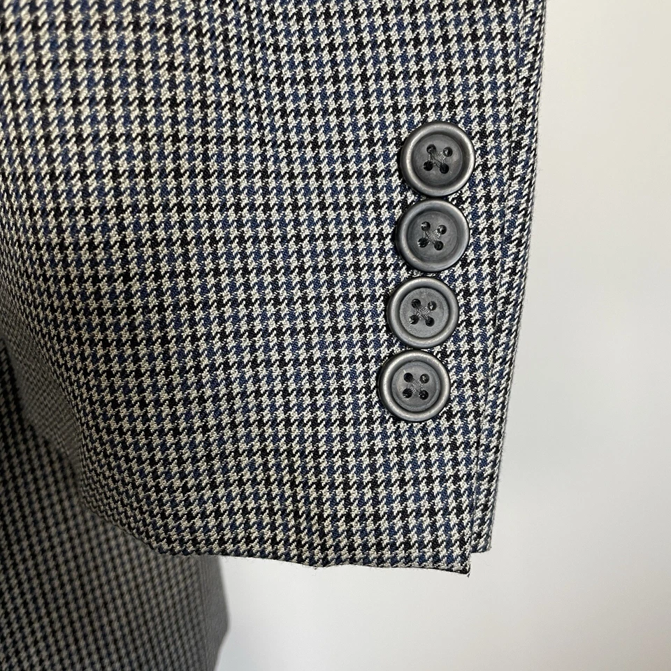 Casaco esportivo masculino Croft and Barrow 46R azul preto cinza poliéster multicolorido - Imagem 4 de 4