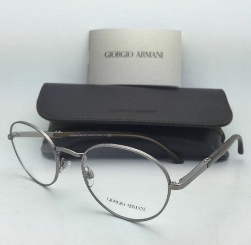 New GIORGIO ARMANI Eyeglasses AR 5002 3005 51-20 Round Gunmetal \u0026 Brown  Frames | eBay