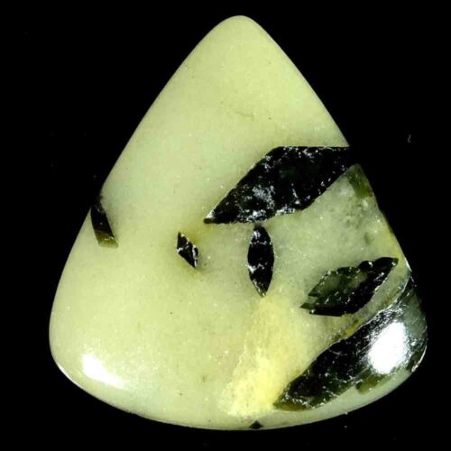 49.50Cts. 31X35X5mm 100% Natural Top Quality Green Tourmaline Pear Cab Gemstone - Picture 1 of 3