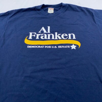 vintage AL FRANKEN DEMOCRAT FOR U.S SENATE T-Shirt LARGE/XL snl