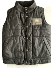 GIRLS DKNY BLACK PUFFY VEST ZIPPER FRONT SIZE M