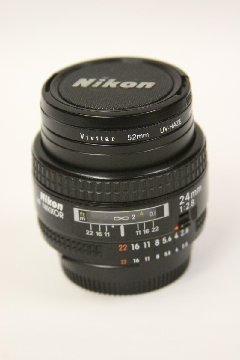 Nikon Nikkor AF 24mm f2.8 lens with UV filter and caps | eBay Nikon Nikkor AF 24mm f2.8 lens with UV filter and caps | eBay