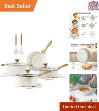 Induction-Compatible Nonstick Pots & Pans Set with Stay-Cool Handles - 13-Piece