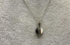 Sterling, Onyx, Marcasite & M.O.P. Pendant Necklace