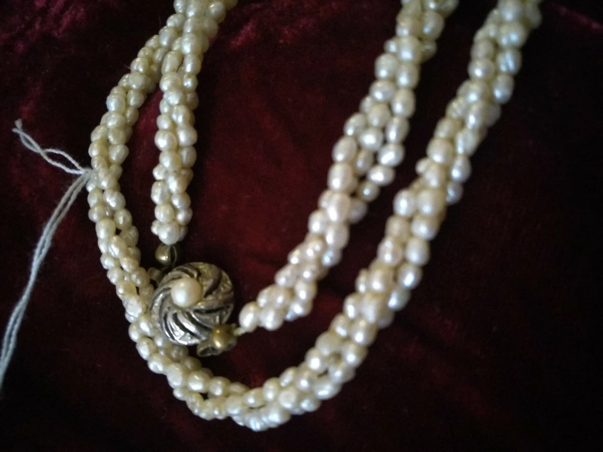 Seed pearl necklace vintage outlet